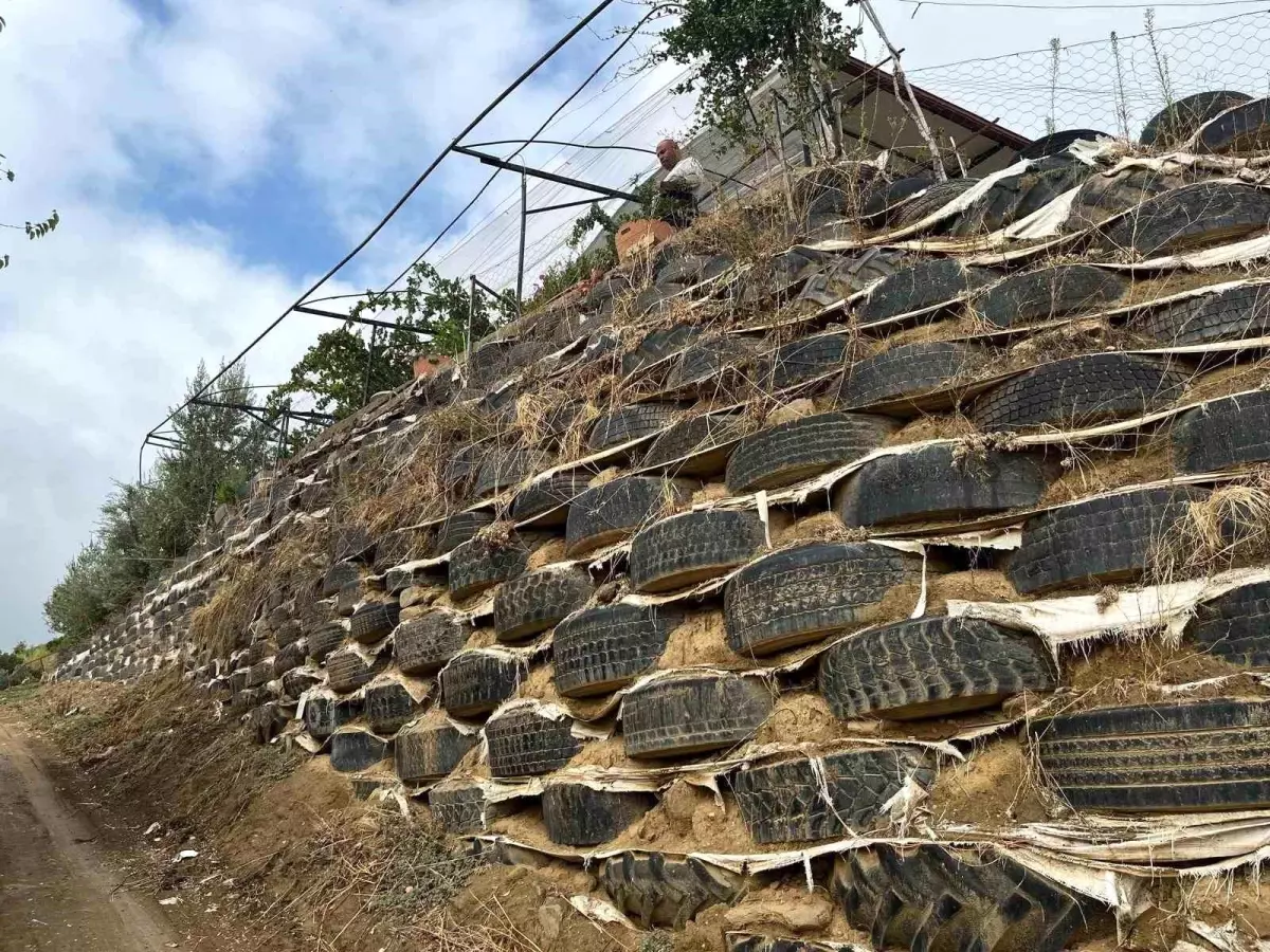lastikten duvar ile geri donusum ornegi kYKYMDYi