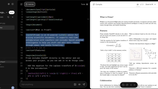 OpenAI, bilim insanlarına yönelik Prism'i tanıttı