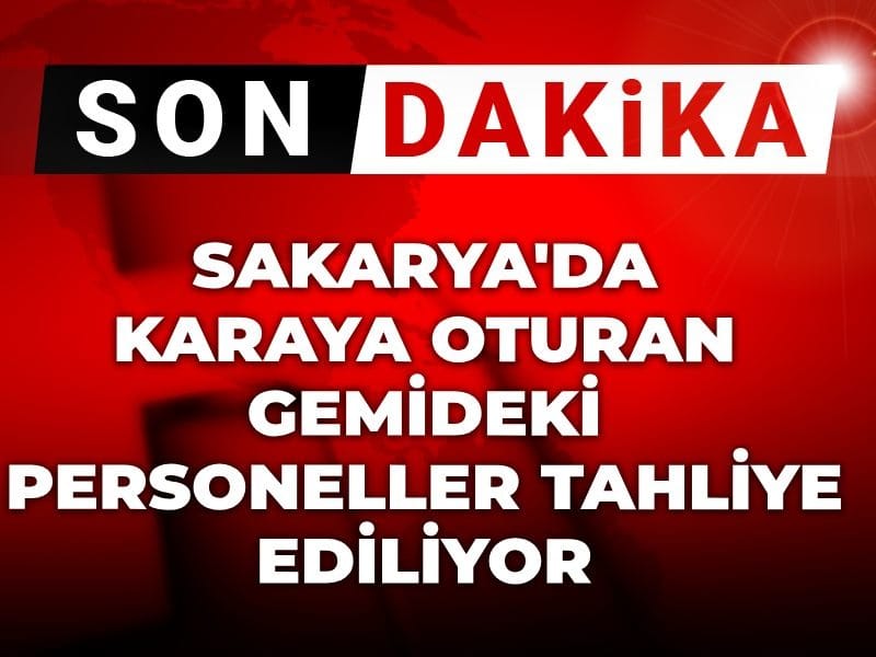 Sakarya’da Karaya Oturan Gemideki Personel Kurtarılıyor